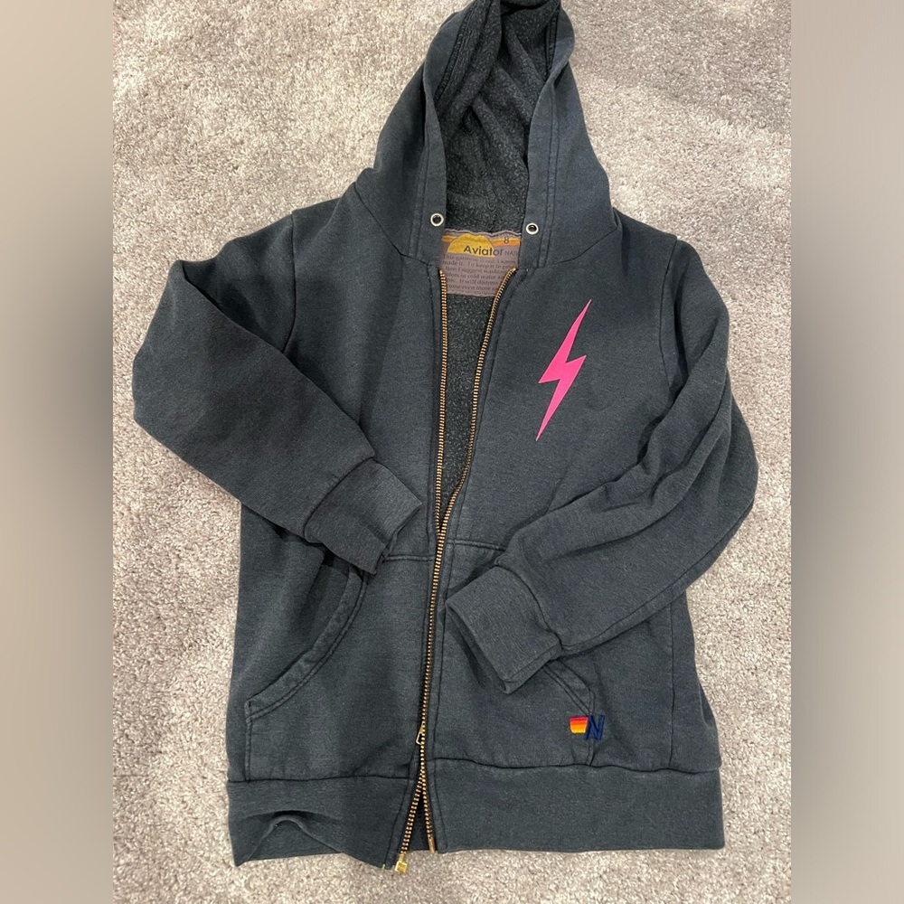 Girls Aviator Nation zip up sweatshirt hoodie